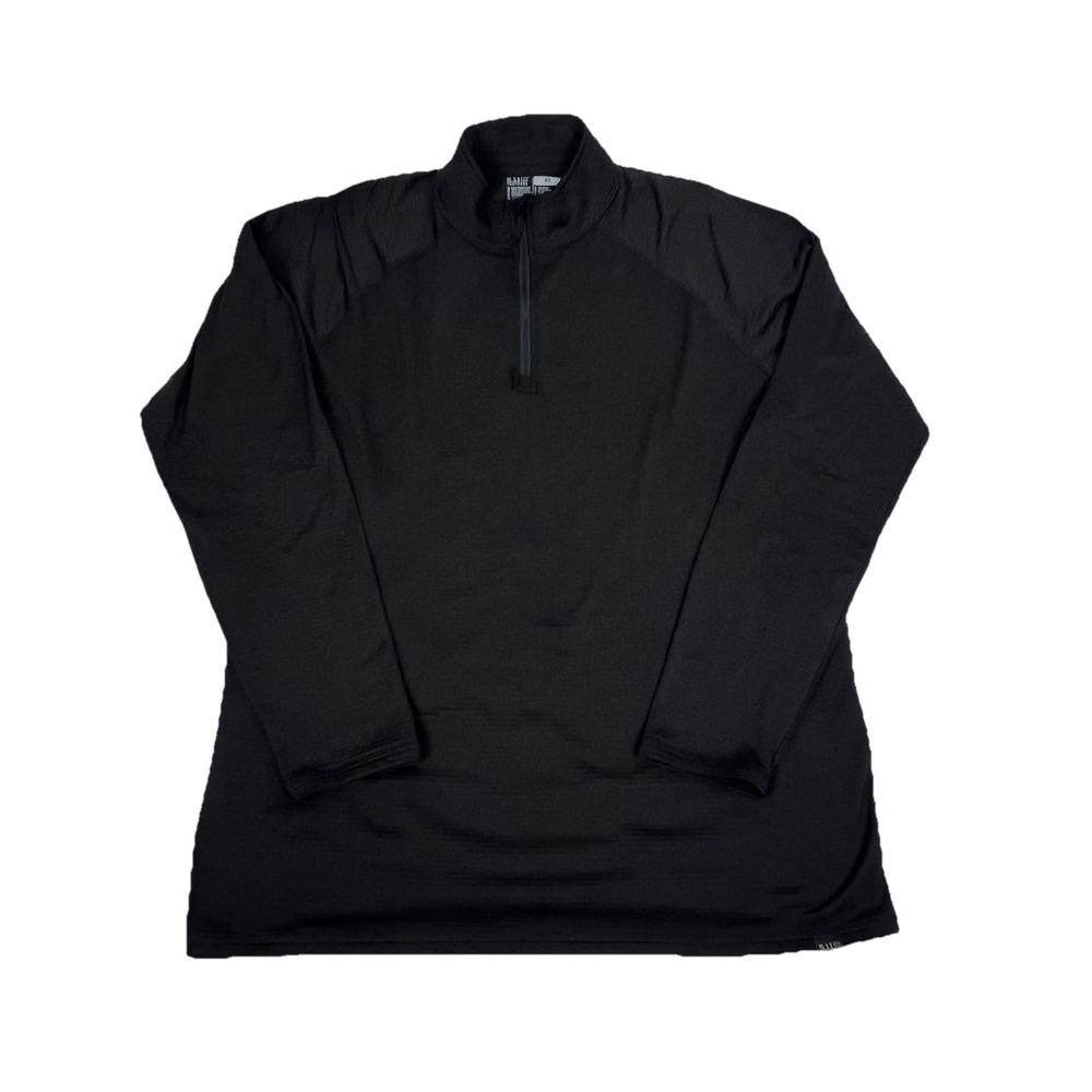 5.11 Tactical Pullover Mens XL Black Quarter Zip Shirt Jacket Waffle Thermal